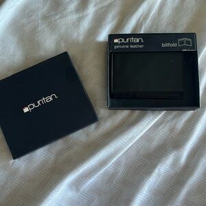 Puritan Black Leather Wallet NIB